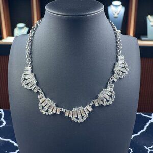 Premier Designs Crystal Necklace NWOT Glam Statement Holiday Bridal‎ Y2K Elegant